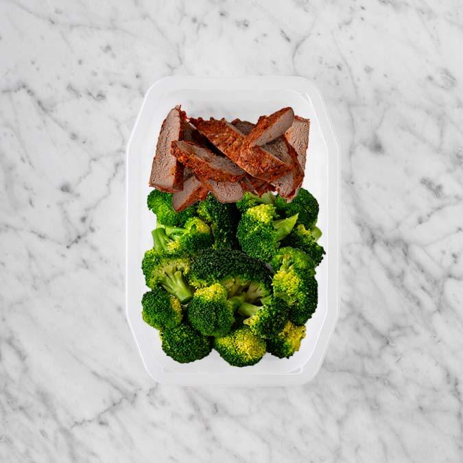 150g Smokey BBQ Steak 50g Broccoli 50g Broccoli
