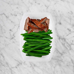 100g Smokey BBQ Steak 150g Green Beans 250g Green Beans