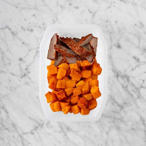 100g Smokey BBQ Steak 200g Rosemary Baked Sweet Potato 250g Rosemary Baked Sweet Potato