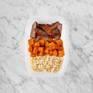 100g Smokey BBQ Steak 150g Smokey Pumpkin 50g Brown Rice