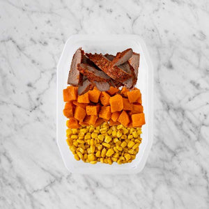 150g Smokey BBQ Steak 100g Smokey Pumpkin 100g Corn