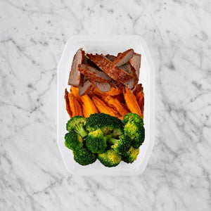 100g Smokey BBQ Steak 250g Sweet Potato Fries 250g Broccoli