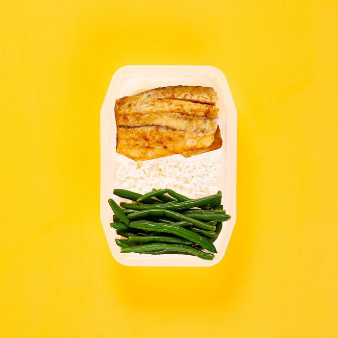 100g Barramundi 100g Basmati Rice 100g Green Beans
