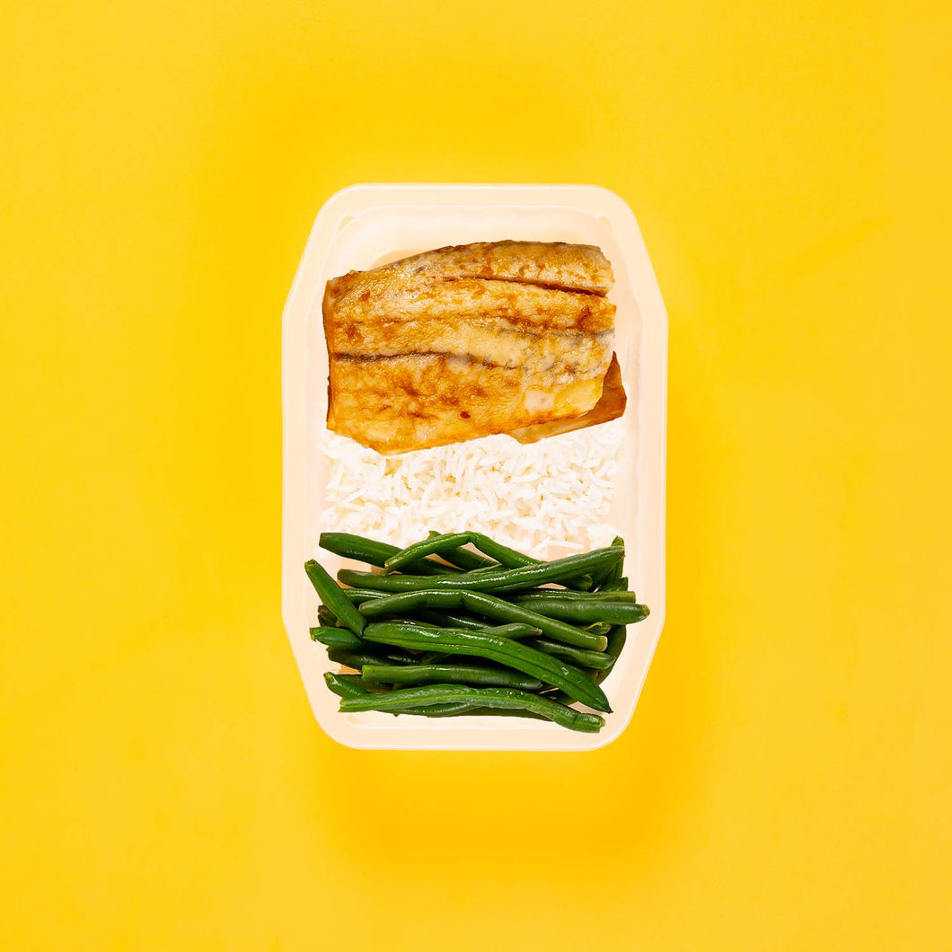 100g Barramundi 100g Basmati Rice 100g Green Beans