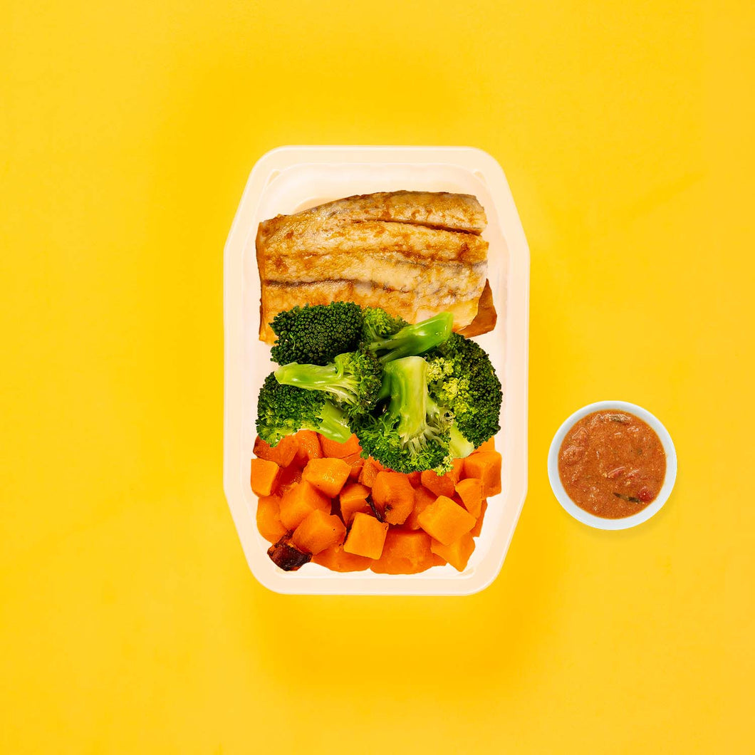 150g Barramundi 100g Broccoli 100g Coconut Pumpkin Thai Red Curry