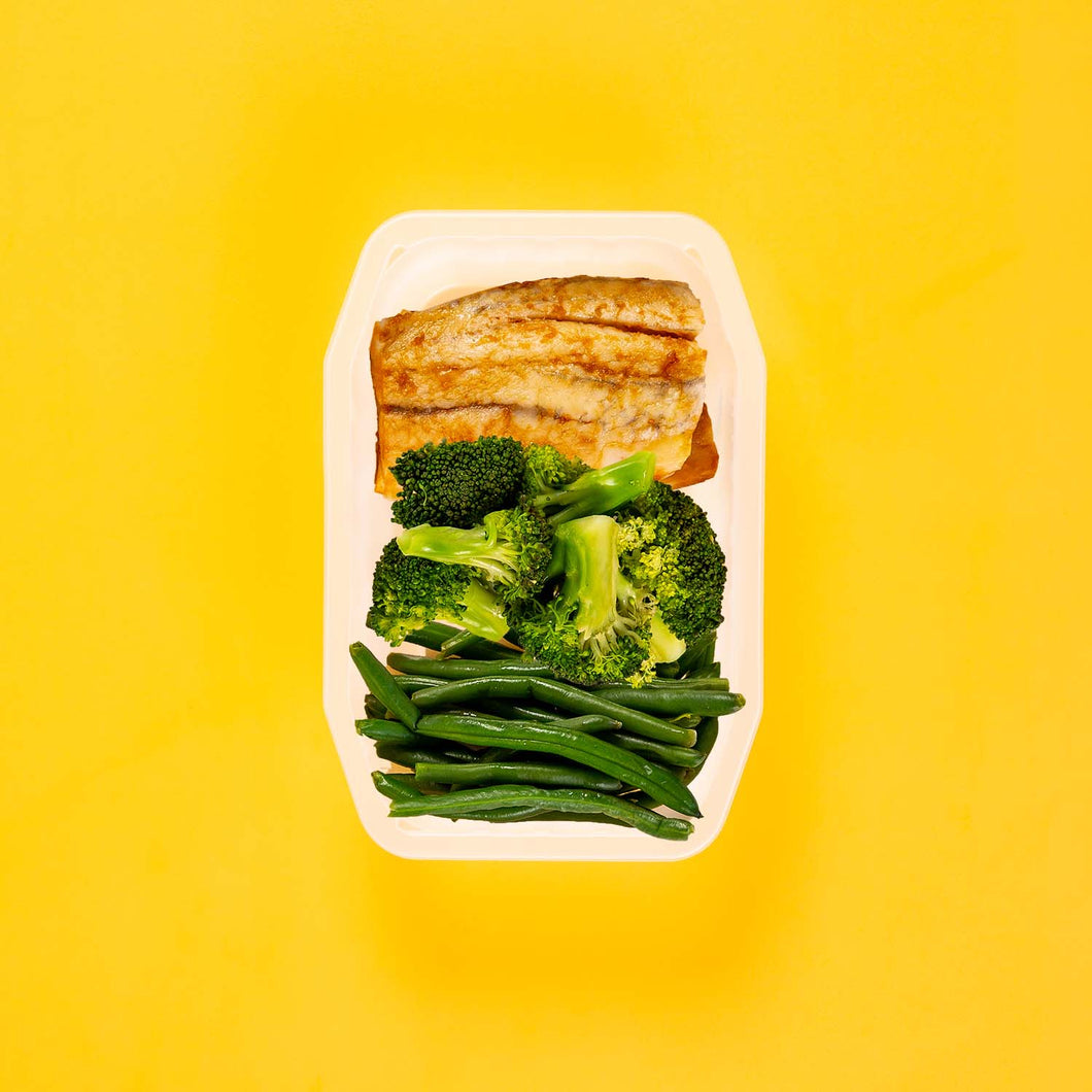 100g Barramundi 100g Broccoli 100g Green Beans