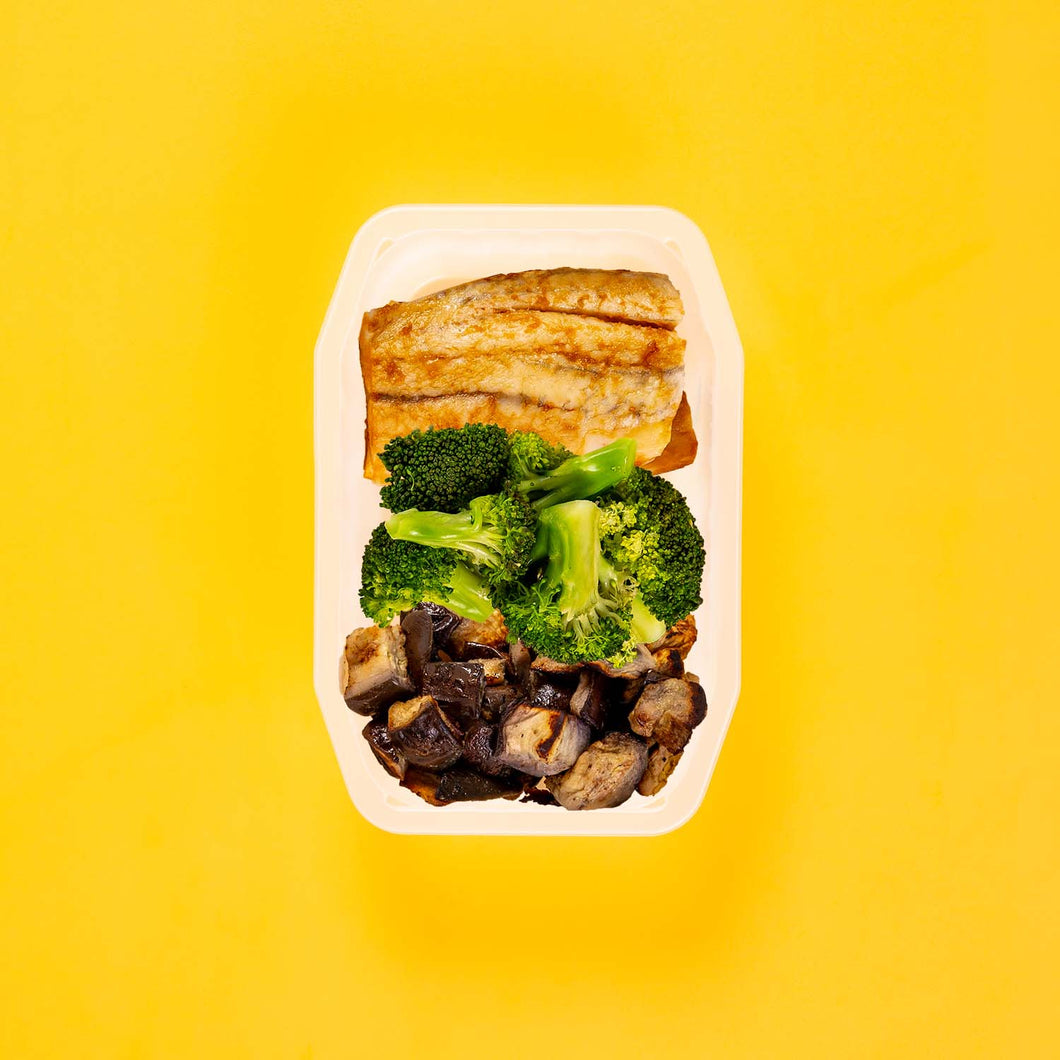 100g Barramundi 100g Broccoli 100g Miso Eggplant