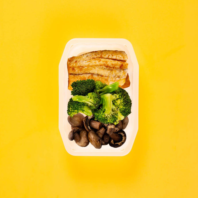 100g Barramundi 100g Broccoli 100g Mushrooms