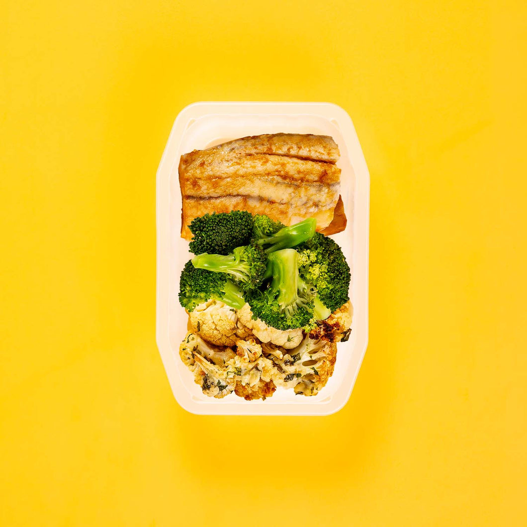 100g Barramundi 100g Broccoli 100g Parmesan Cauliflower