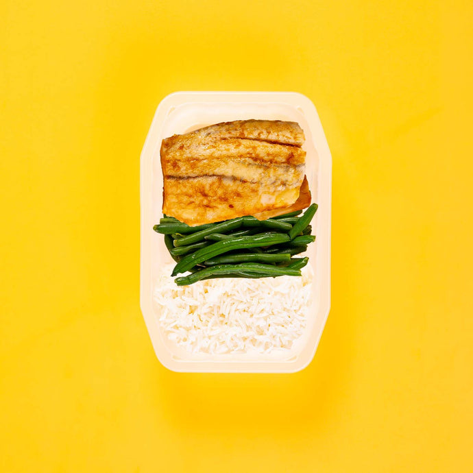 100g Barramundi 50g Green Beans 150g Basmati Rice