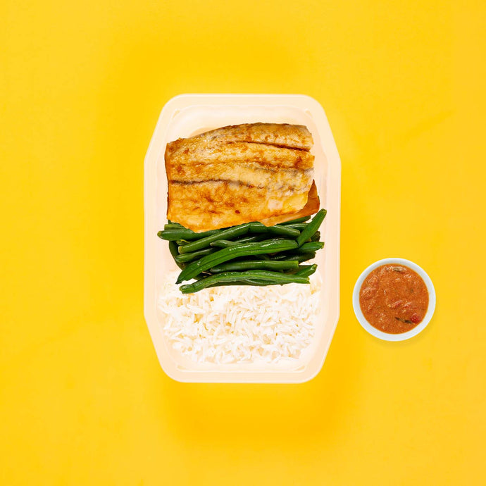 200g Barramundi 100g Green Beans 100g Basmati Rice Thai Red Curry
