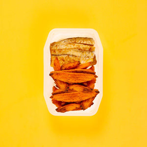 100g Barramundi 150g Sweet Potato Wedges 150g Sweet Potato Wedges