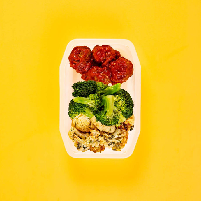 200g Beef Meatballs 100g Broccoli 100g Parmesan Cauliflower