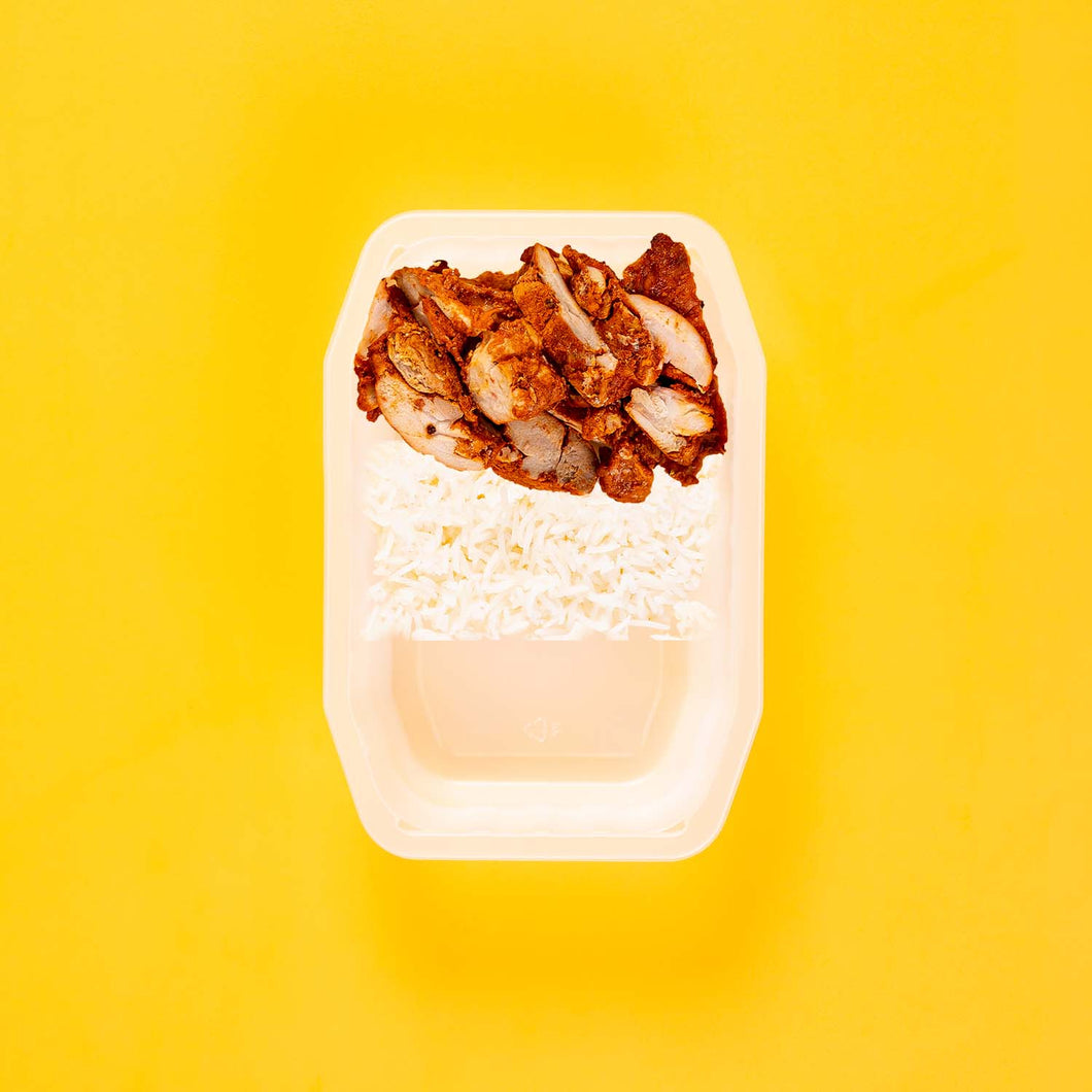 100g Chipotle Chicken Thigh 100g Basmati Rice 100g No Side