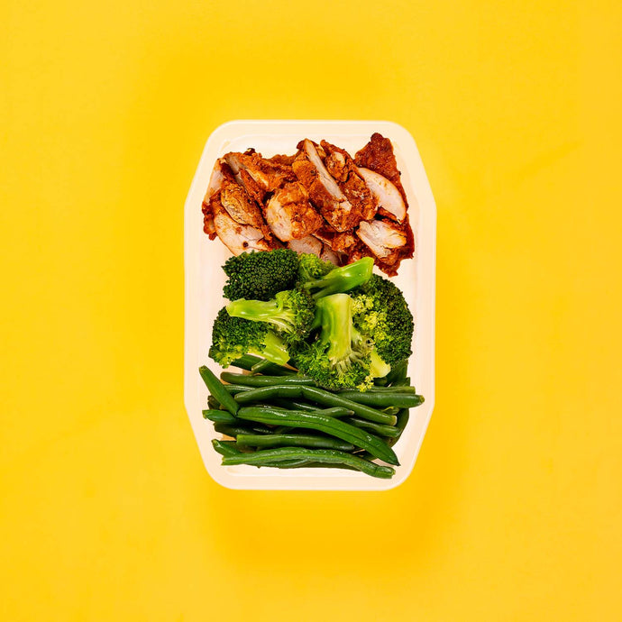 100g Chipotle Chicken Thigh 100g Broccoli 100g Green Beans
