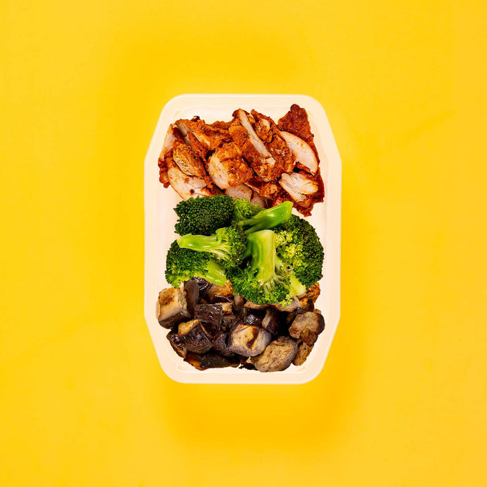 100g Chipotle Chicken Thigh 100g Broccoli 100g Miso Eggplant