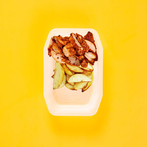 150g Chipotle Chicken Thigh 150g Roast Chat Potato 100g No Side