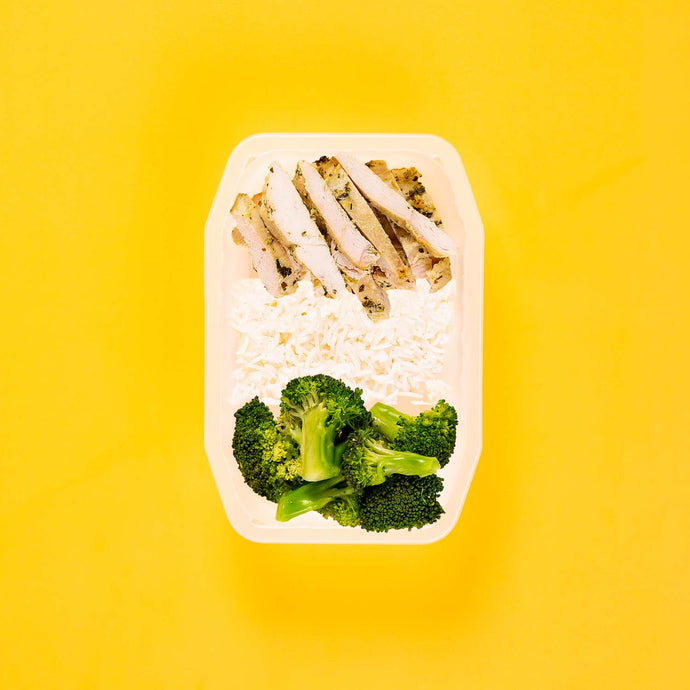 100g Garlic Herb Chicken Breast 100g Basmati Rice 100g Broccoli