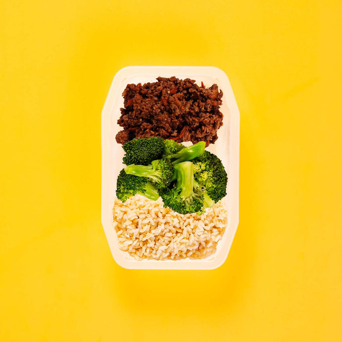 100g Lamb Moussaka 100g Broccoli 50g Brown Rice