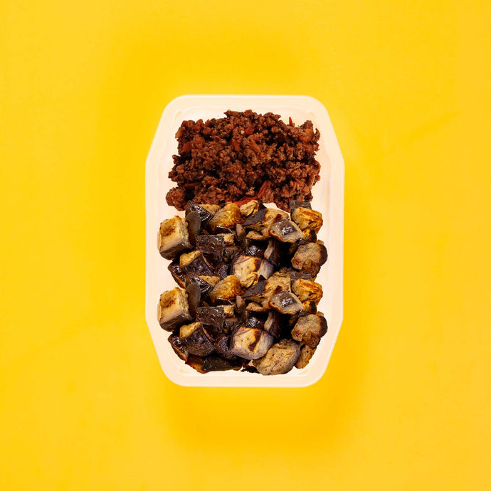 150g Lamb Moussaka 100g Miso Eggplant 50g Miso Eggplant