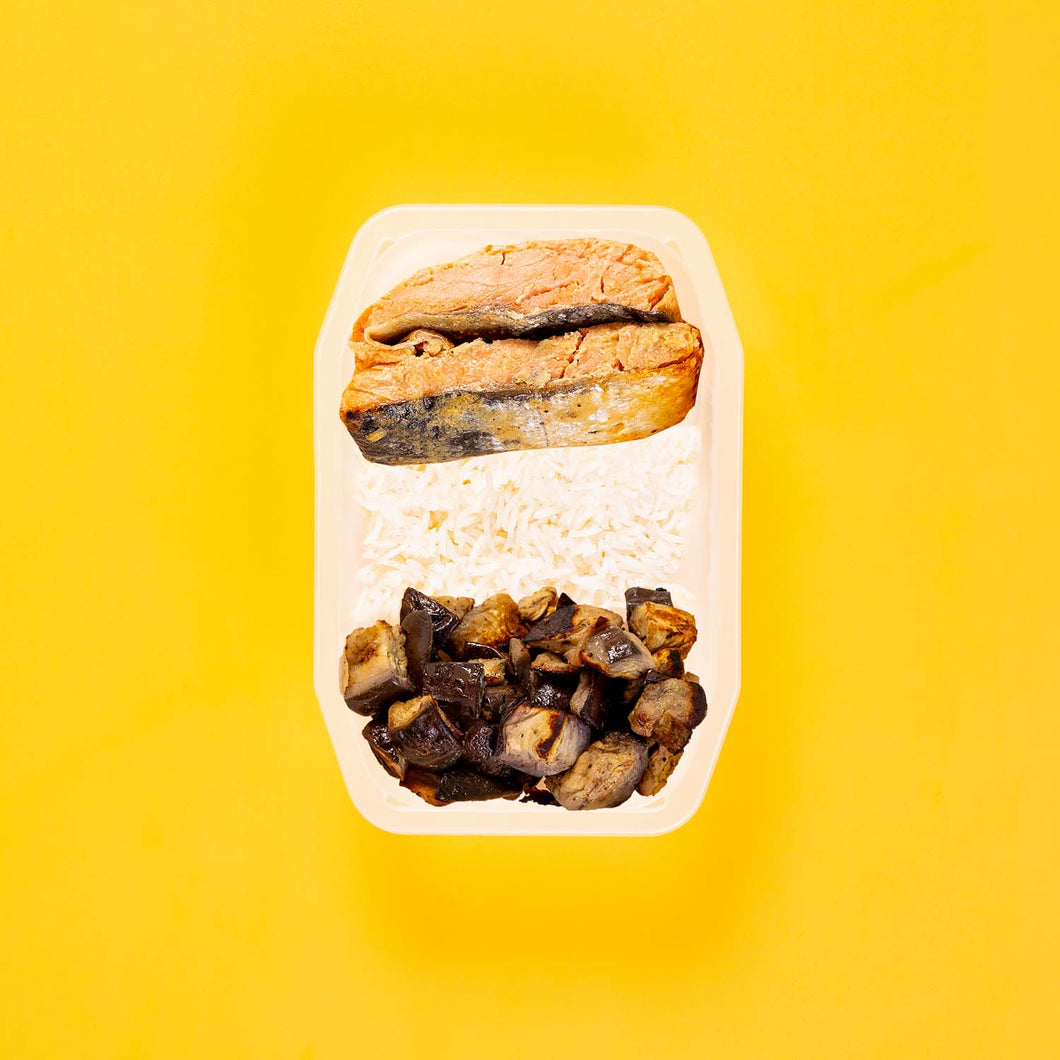 100g Miso Salmon 200g Basmati Rice 50g Miso Eggplant