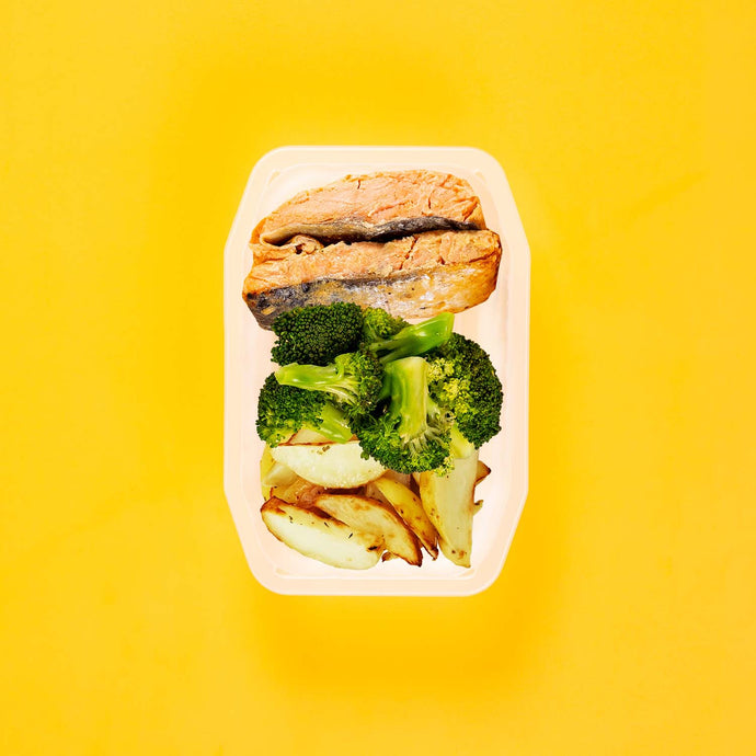 100g Miso Salmon 100g Broccoli 100g Roast Chat Potato