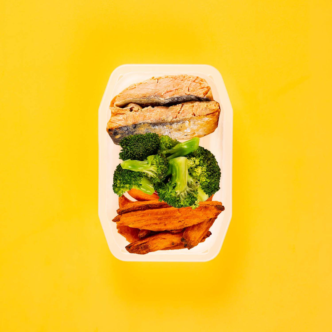 100g Miso Salmon 100g Broccoli 100g Sweet Potato Wedges