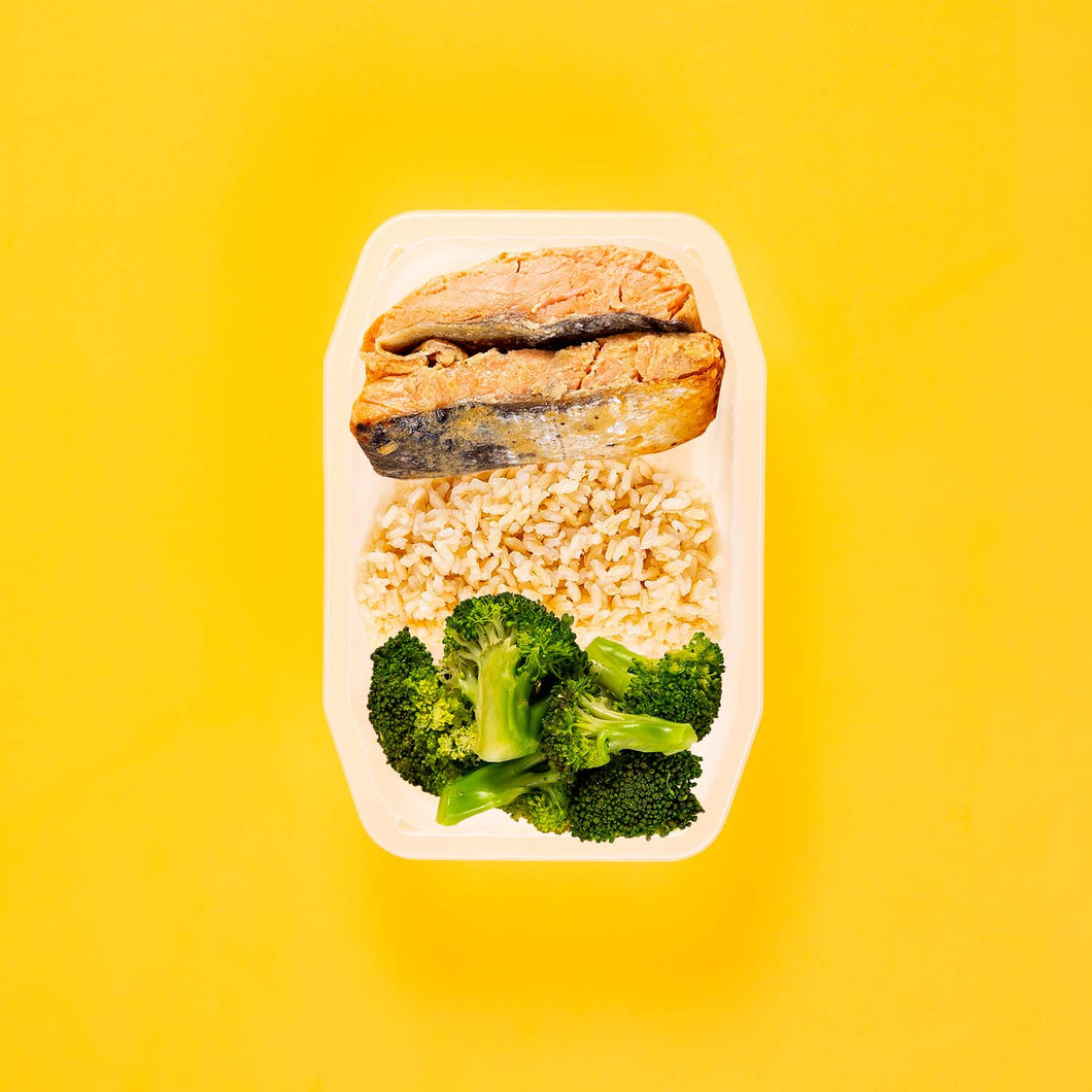 100g Miso Salmon 100g Brown Rice 100g Broccoli