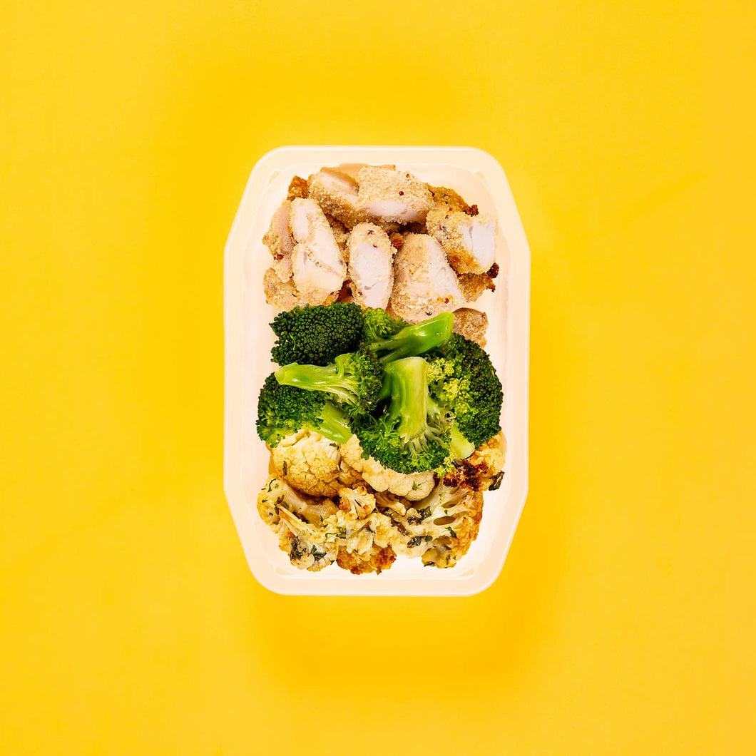 100g Quinoa Chicken Tenders 100g Broccoli 100g Parmesan Cauliflower