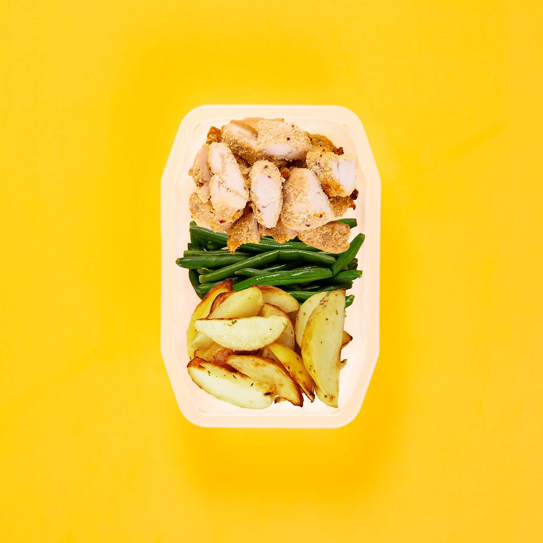 150g Quinoa Chicken Tenders 100g Green Beans 100g Roast Chat Potato