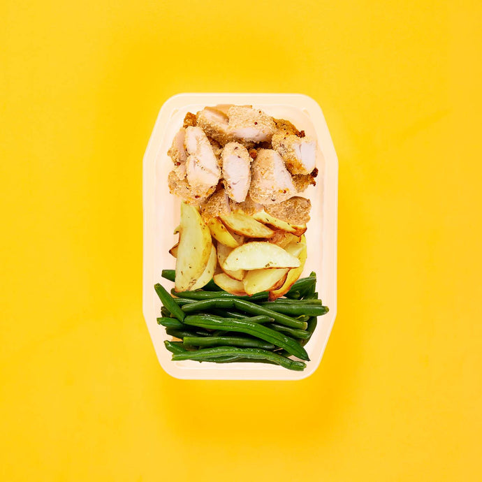 100g Quinoa Chicken Tenders 100g Roast Chat Potato 100g Green Beans