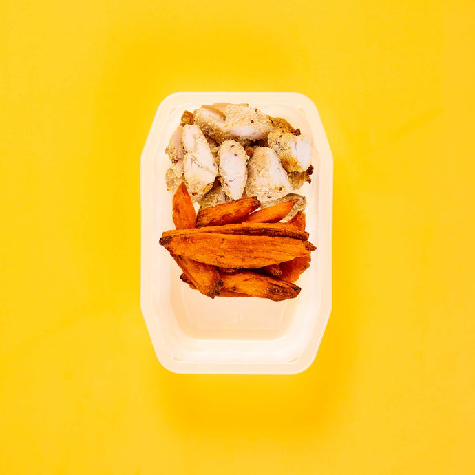 100g Quinoa Chicken Tenders 100g Sweet Potato Wedges 100g No Side