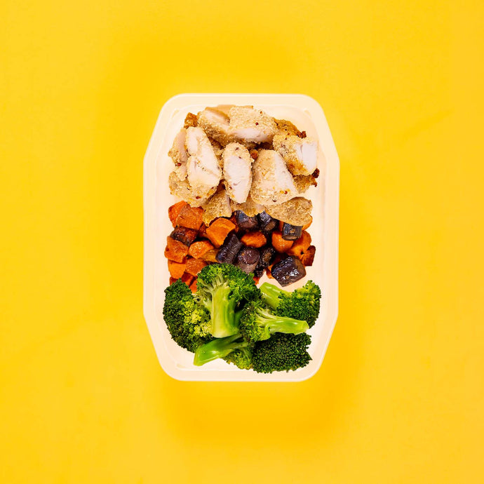 100g Quinoa Chicken Tenders 100g Tri Baked Carrots 100g Broccoli