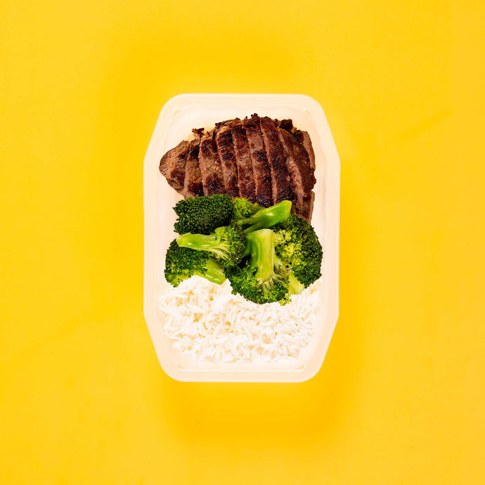 150g Rump Steak 50g Broccoli 150g Basmati Rice